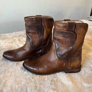 Frye Paige  Leather Ankle Riding Boots NWOT